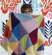 Lion Brand Yarn-Color Blocks Baby Blanket-Free