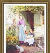 Classic Cross Stitch WO301  Feeding Time in the Garden
