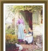 Classic Cross Stitch WO301  Feeding Time in the Garden