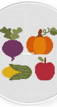 Daily Cross Stitch - Autumn Veggies