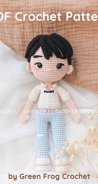 Green Frog Crochet - Thuy Anh - Jinu Kpop Boy (Princess Size) Amigurumi Pattern - English