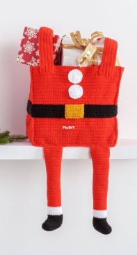 Yarnspirations - RHC0303-031171M - Santa and His Elf Crochet Gift Bags - Free