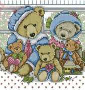 Cottage Rose Teddies by Joan Elliott from Cross Stitch Collection 87