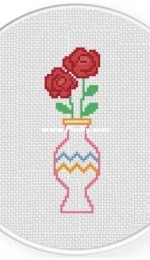 Daily Cross Stitch - Rose Vase