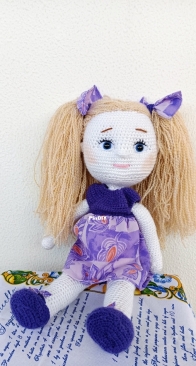 crocheted doll