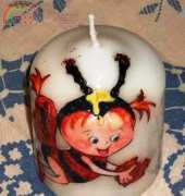 Vela em decoupage