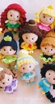Amigurumi by Orange - Orange Amigurumi - Namsom Pan - Saovalux Asaman  -  Disney Mini Princesses - Portuguese  - Translated
