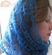 Cirsium Crochet - Neck Lace Mohair Cowl