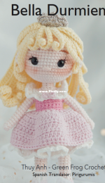 Green Frog Crochet - Thuy Anh - Đặng Thùy Anh - Aurora Sleeping Beauty - Bella Durmiente - Spanish - Translated