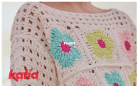 Katia - Childrens Granny Square Sweater - Engish, Spanish - German
