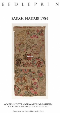 Needleprint - Sarah Harris 1786 Sampler PCS