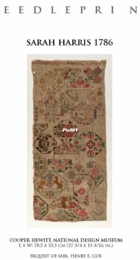 Needleprint - Sarah Harris 1786 Sampler PCS