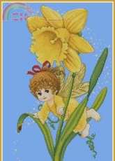Cross Stitch Design Rinna - Playful Daffodil Fairy xsd + pcs
