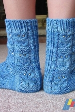 Owlie Socks by Julie Elswick Suchomel-English,German-Free