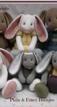 Rainebo Designs - Lorraine Pistorio - Plain & Fancy Knit Bunny Family