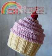 Unravel Me Designs -Theresa Grant-  Baby Cakes Cupcake Hat