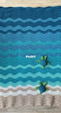 Sea turtle baby blanket