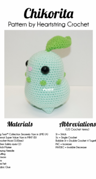 Heartstring Crochet - Chikorita - English