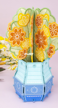 OESD - Freestanding Daisy Tabletop Bouquet - Machine embroidery