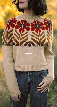 Harvest Flower Sweater - Jessie Maed Designs - English