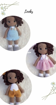 Amor de Amigurumi - Caren Alessandra Kluska - Doll Daisy Outfits - Translated