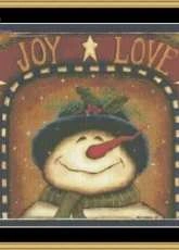 Mystic Stitch KLW-09 - Joy Love Faith Snowman
