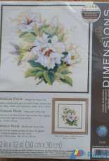 Dimensions 1544 Hibiscus Floral Crewel Embroidery