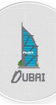 Daily Cross Stitch - Dubai Burj Khalifa