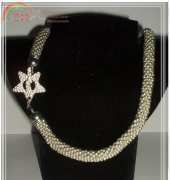 necklace spiral silver bead