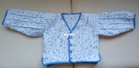 Baby cardigan with contrast edging