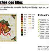 Christmas bells from Point de Croix Collector 8 Special Noel