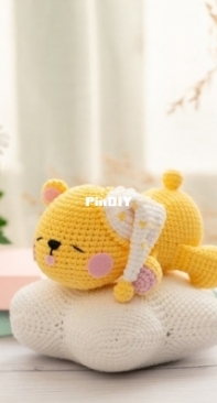Kaia Crochet - Kaia Han - Sleepy Bear Cloud Pattern -  Urso Dorminhoco na Almofada Nuvem - Portuguese - Translated