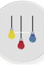 Daily Cross Stitch - Hanging Lights