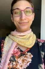 Holey Edge Triangle Scarf by Hannah Wright-Free