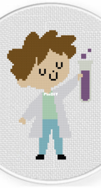 Daily Cross Stitch - Laboratory Kid