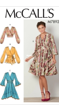 McCalls M7892 - Misses Tops and Dresses - Sizes 14-22