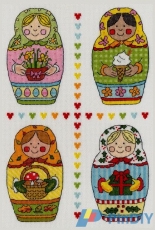 Bothy Threads XHS1 Four Russian Dolls