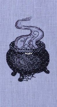 Bubbling Cauldron by Regina Wolf - blackwork - Free