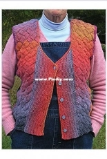 Entrelac Panels Vest by Hélène Rush