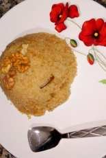Semolina halvah with pistachio