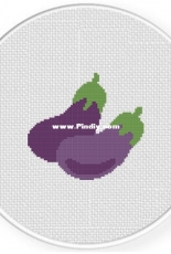 Daily Cross Stitch - Eggplant