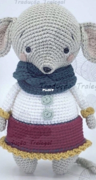 Manuska Crochet - Orsi Farkasvolgyi - Ruth the Christmas Mouse - Ruth Ratinha de Natal - Portuguese - Translated