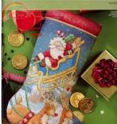 Santa Christmas Stocking by Lucie Heaton from Cross Stitch Gold 34 XSD
