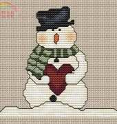 StitchX Cross Stitch Designs - Snowman