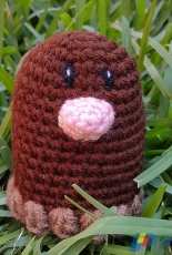Nicholes Nerdy Knots- Diglett Pokemon- Free