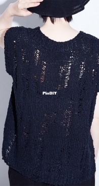 Summer Damage Vest by grey level knitter