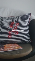 Striped cushion cover
