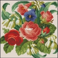 Berlin Woolwork Diakot  Flower compositions 25 XSD