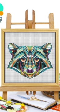 Awesome Pattern Studio - CS208 - Mandala Raccoon XSD