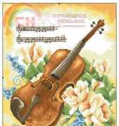 Atelje Margaretha 90173 Violin and roses